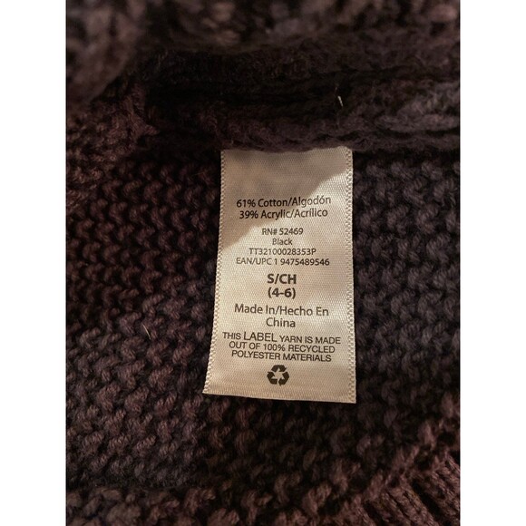 Time and Tru Womens Sweater Dark Grey Sz Small measure like Med Thick Cable Knit - Picture 9 of 12